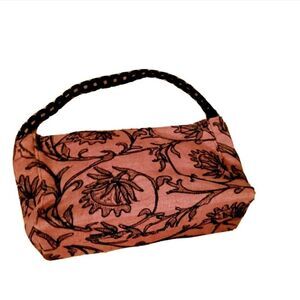 3/$20 Bonnie Martin Rustic Orange Floral Purse